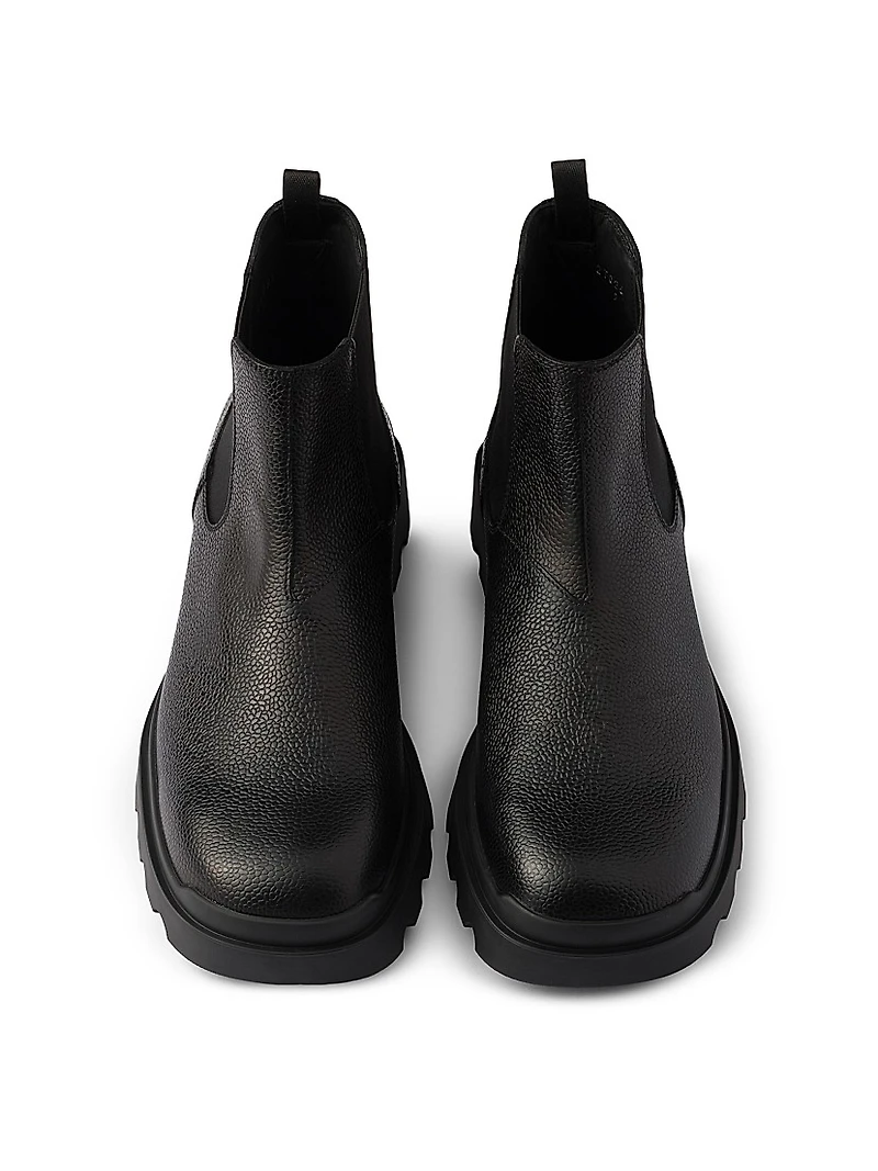 Stamped Leather Chelsea Boots