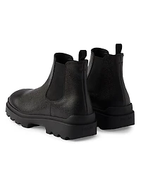 Stamped Leather Chelsea Boots