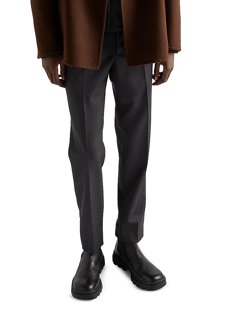 Stamped Leather Chelsea Boots