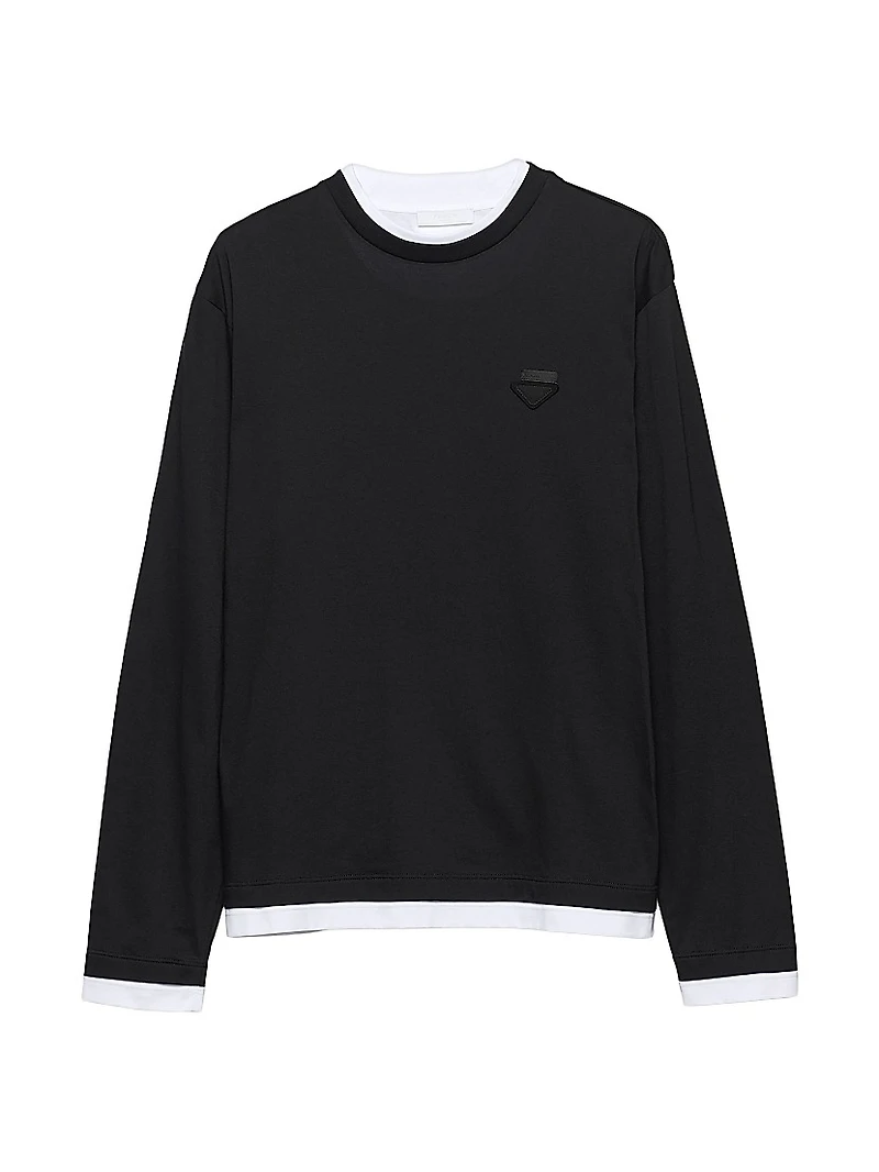 Long-Sleeved Cotton T-Shirt