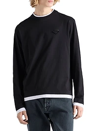 Long-Sleeved Cotton T-Shirt