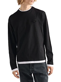 Long-Sleeved Cotton T-Shirt