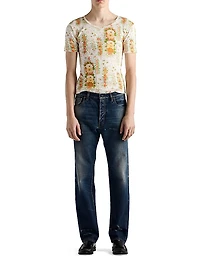Floral Print Cotton T-Shirt