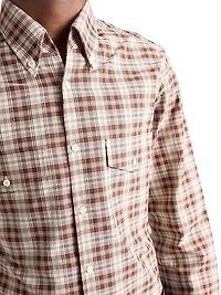 Checked Cotton Button-Down Shirt