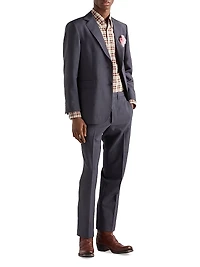 Checked Cotton Button-Down Shirt