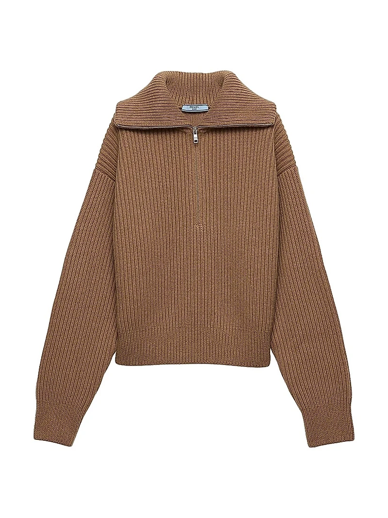 Ribbed Knit Cashmere Sweater