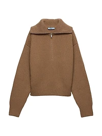 Ribbed Knit Cashmere Sweater
