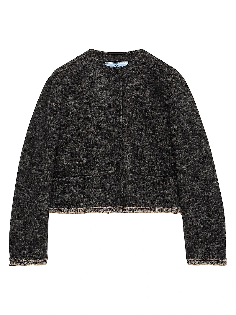 Single-Breasted Double Tweed Jacket