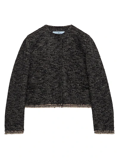 Single-Breasted Double Tweed Jacket
