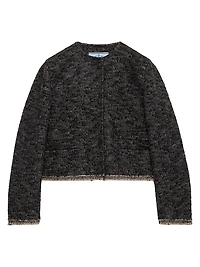 Single-Breasted Double Tweed Jacket