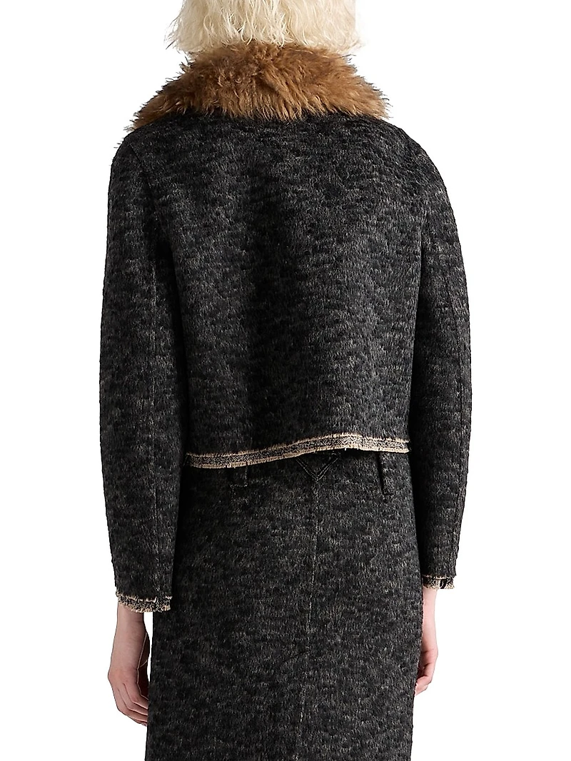 Single-Breasted Double Tweed Jacket