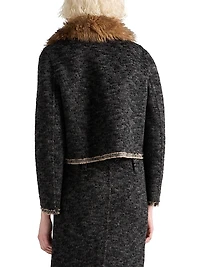 Single-Breasted Double Tweed Jacket