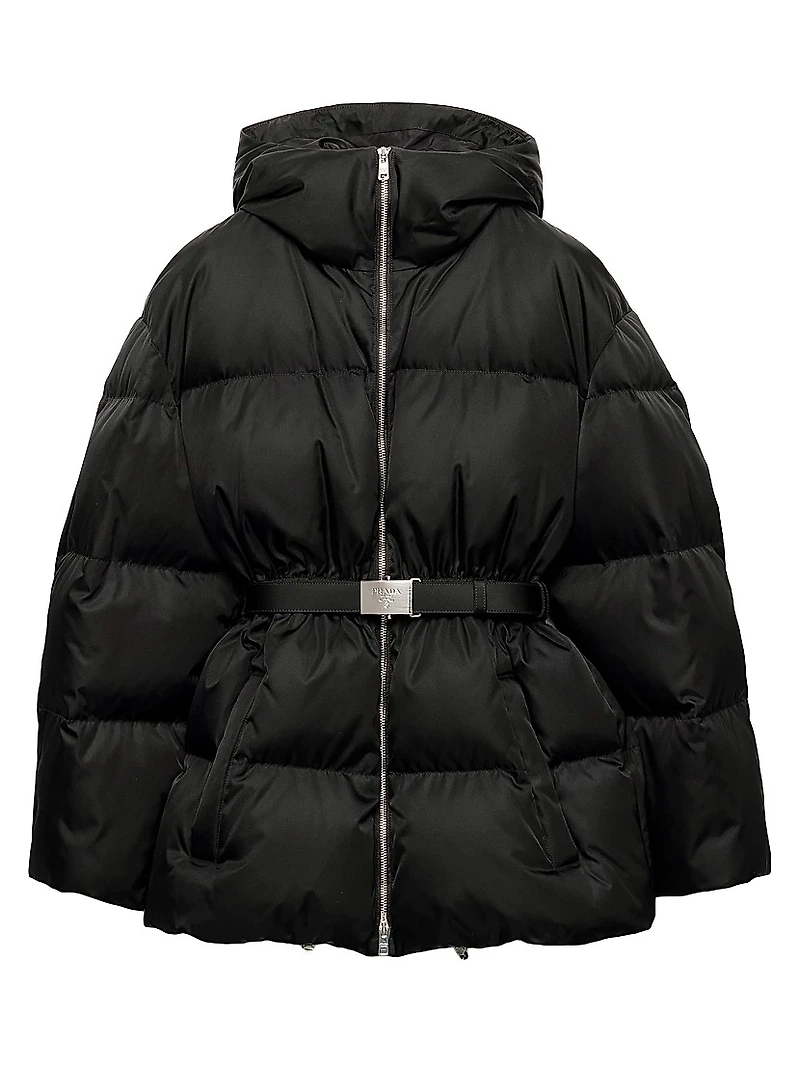Re-Nylon Hooded Down Jacket