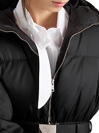Re-Nylon Hooded Down Jacket