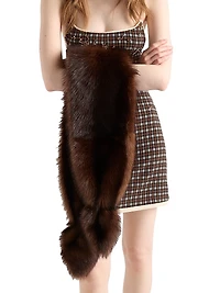 Embellished Checked Georgette Mini-Dress