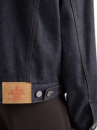 Denim and Suede Blouson Jacket