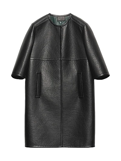Bonded Leather Coat