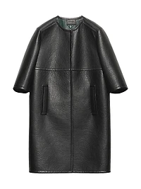 Bonded Leather Coat