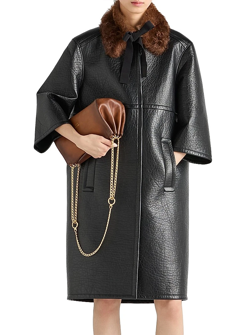 Bonded Leather Coat