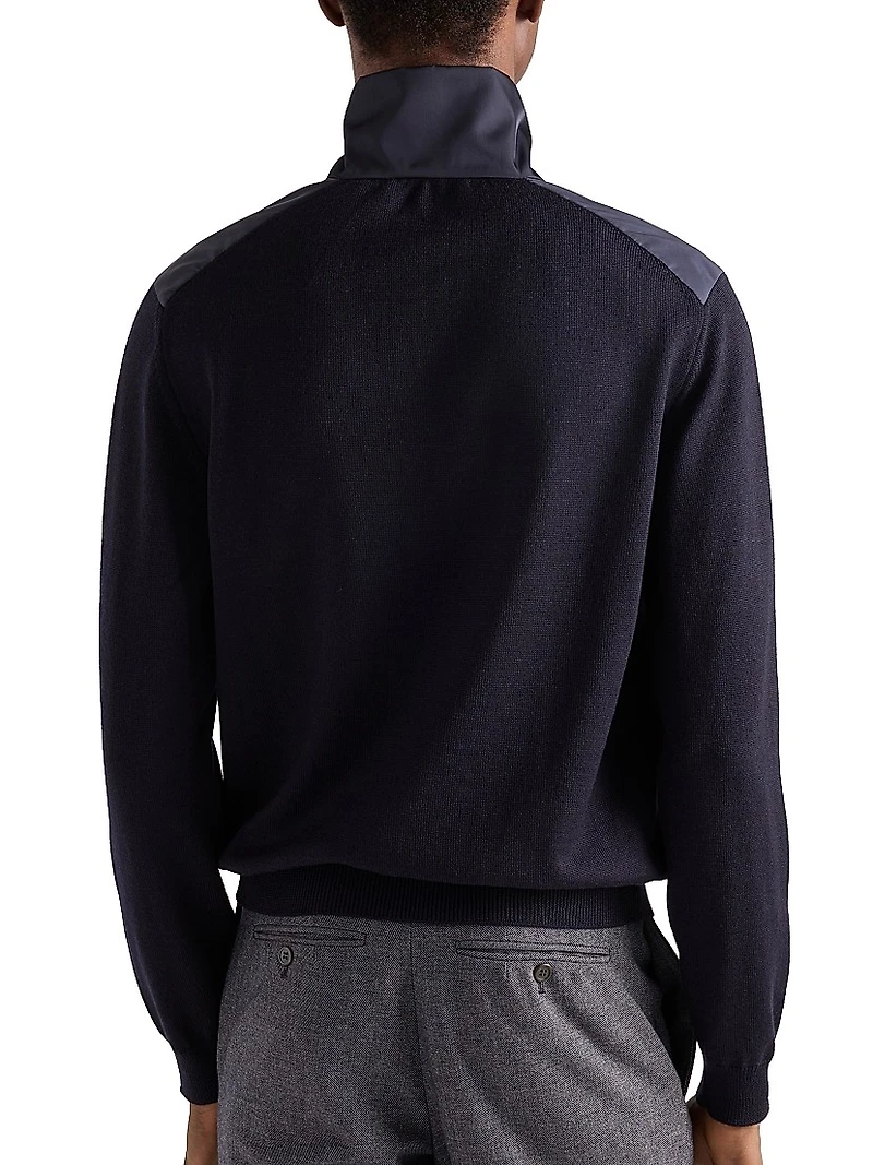 Superfine Wool Zipper Cardigan