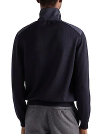 Superfine Wool Zipper Cardigan