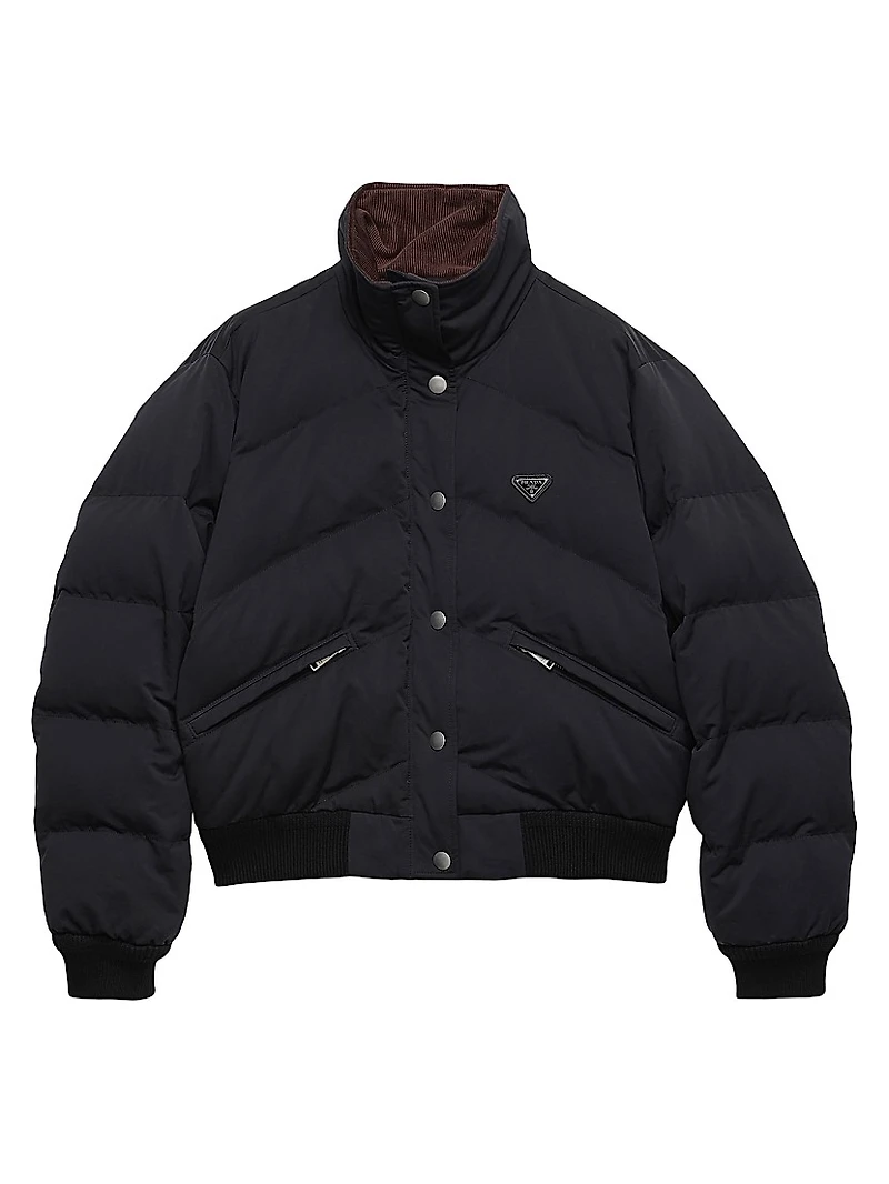 Cropped Compact Poplin Down Jacket
