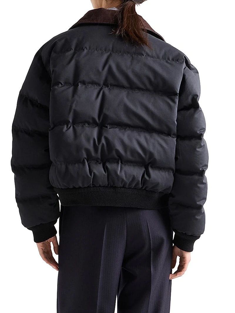 Cropped Compact Poplin Down Jacket