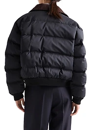 Cropped Compact Poplin Down Jacket