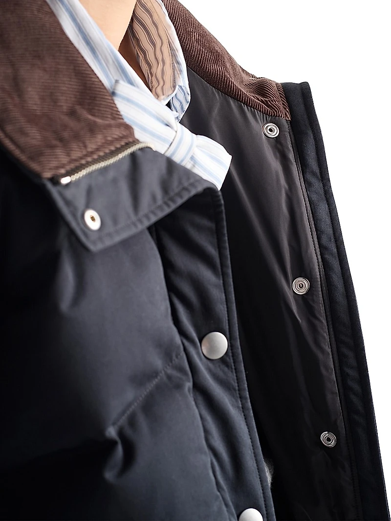 Cropped Compact Poplin Down Jacket