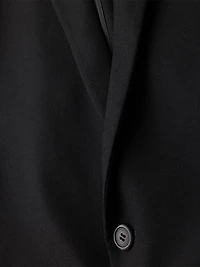 Single-Breasted Wool Blend Jacket