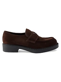 Chocolate Suede Loafers