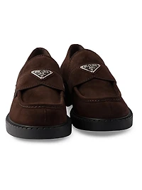 Chocolate Suede Loafers