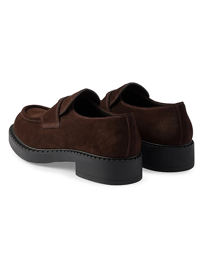 Chocolate Suede Loafers