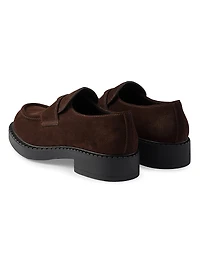 Chocolate Suede Loafers