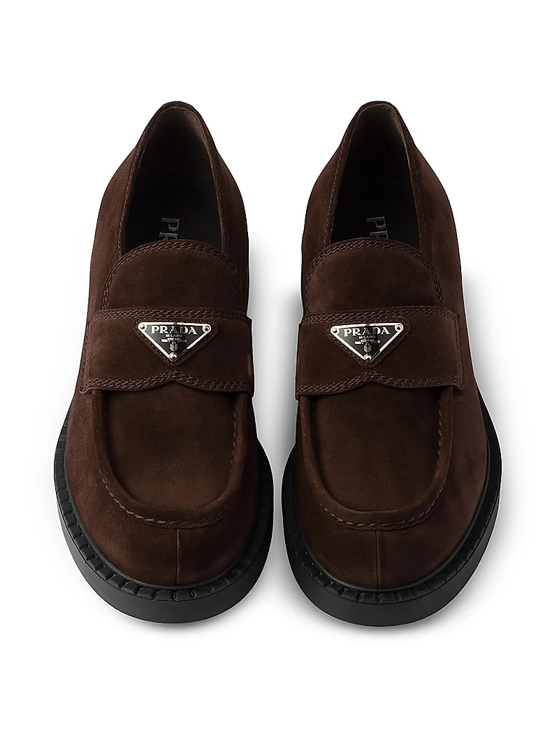 Chocolate Suede Loafers