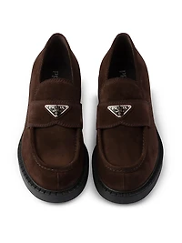 Chocolate Suede Loafers