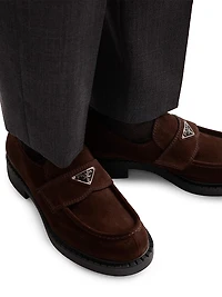 Chocolate Suede Loafers