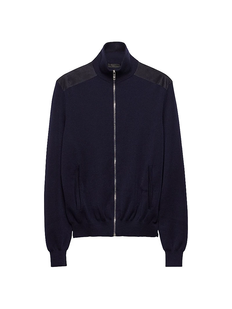 Cashmere Zipper Cardigan