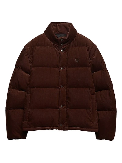 Medium-Weight Corduroy Down Jacket