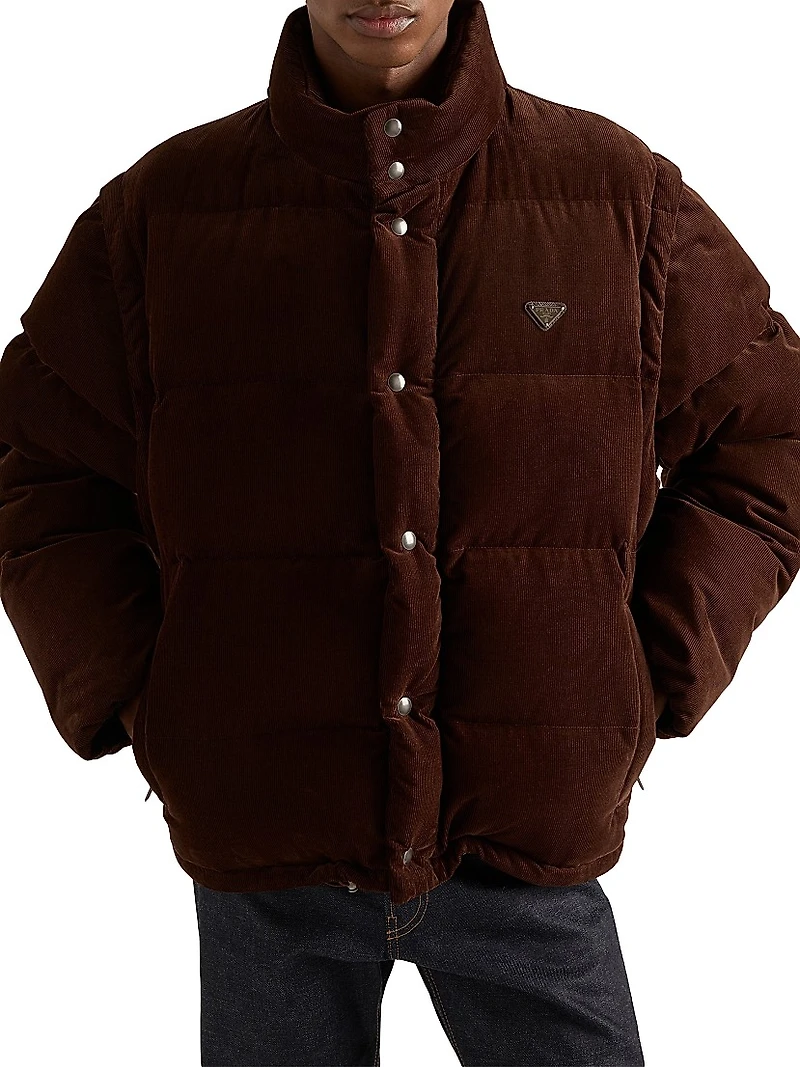Medium-Weight Corduroy Down Jacket