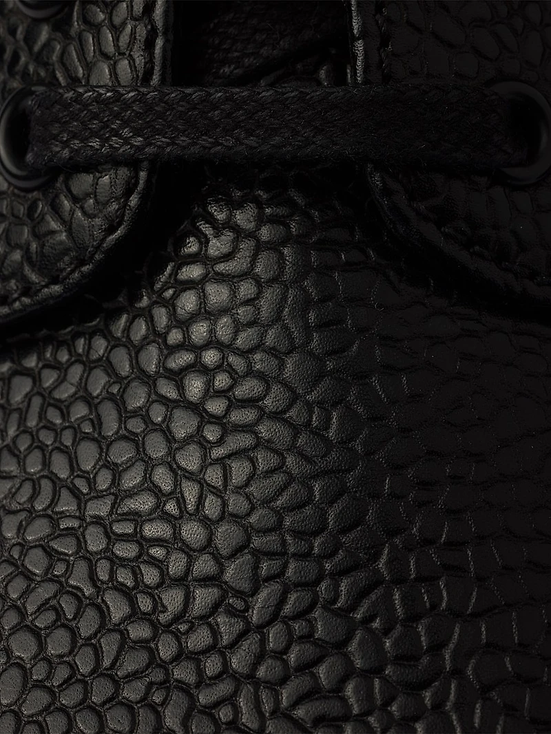 Stamped Leather Derby Shoes