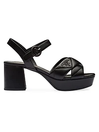 Quilted Nappa Leather Platform Sandals
