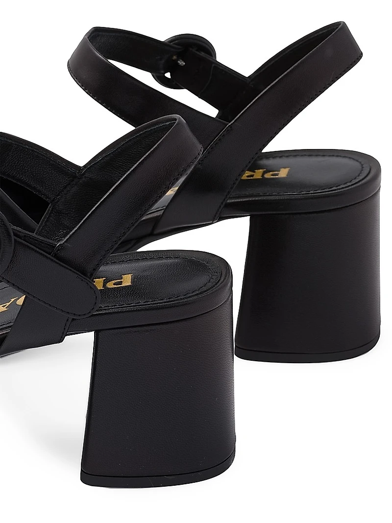 Quilted Nappa Leather Platform Sandals