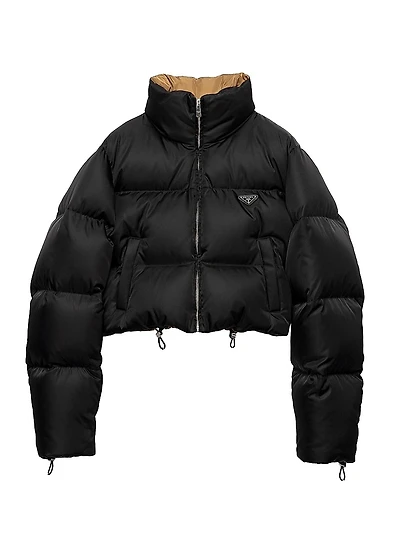 Cropped Re-Nylon Down Jacket