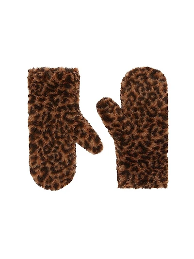 Mittens Jacquard Knit Alpaca and Wool Teddy Fabric