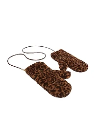 Mittens Jacquard Knit Alpaca and Wool Teddy Fabric