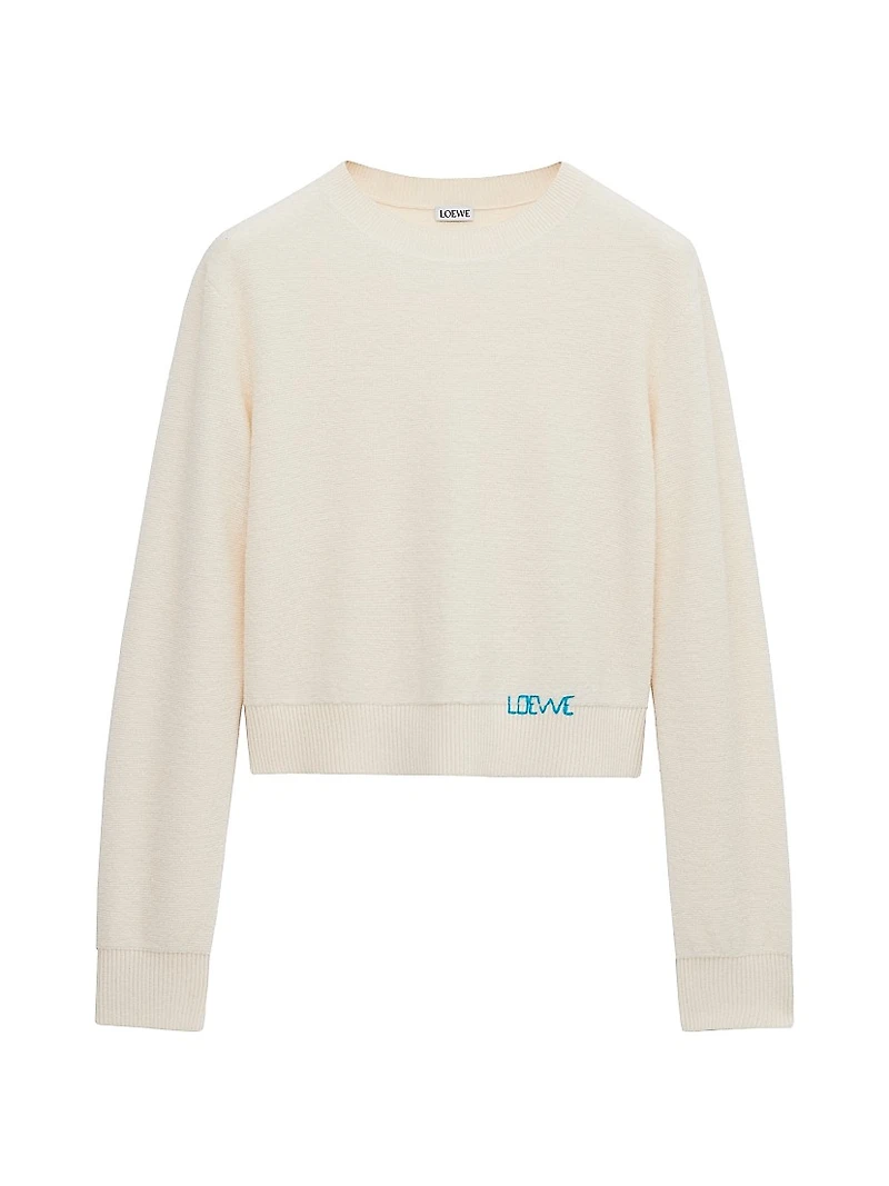 Stitch Logo Wool Sweater