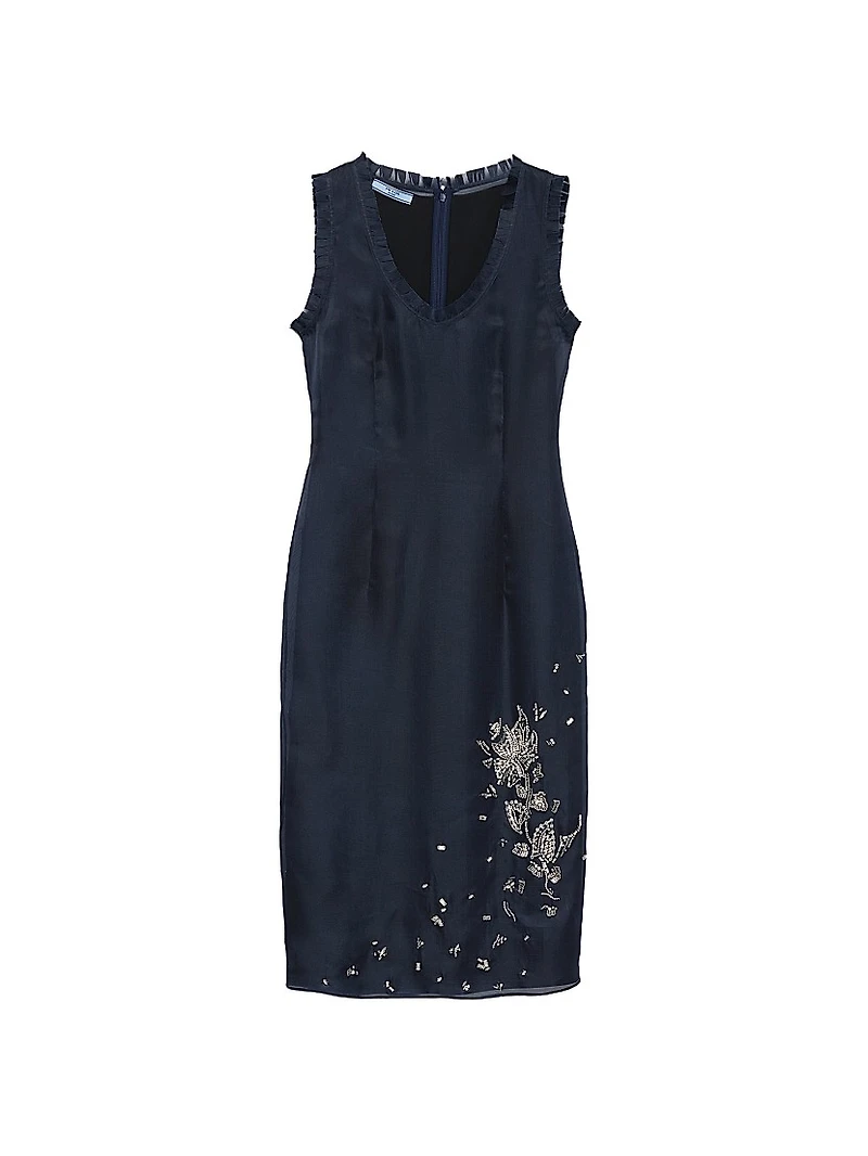 Embroidered Silk Organza Dress