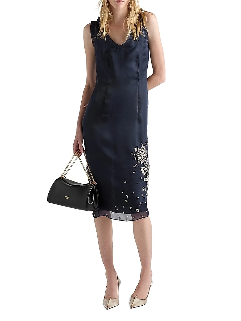 Embroidered Silk Organza Dress