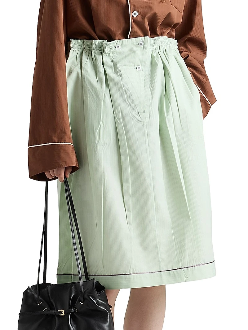 Cotton Midi-Skirt